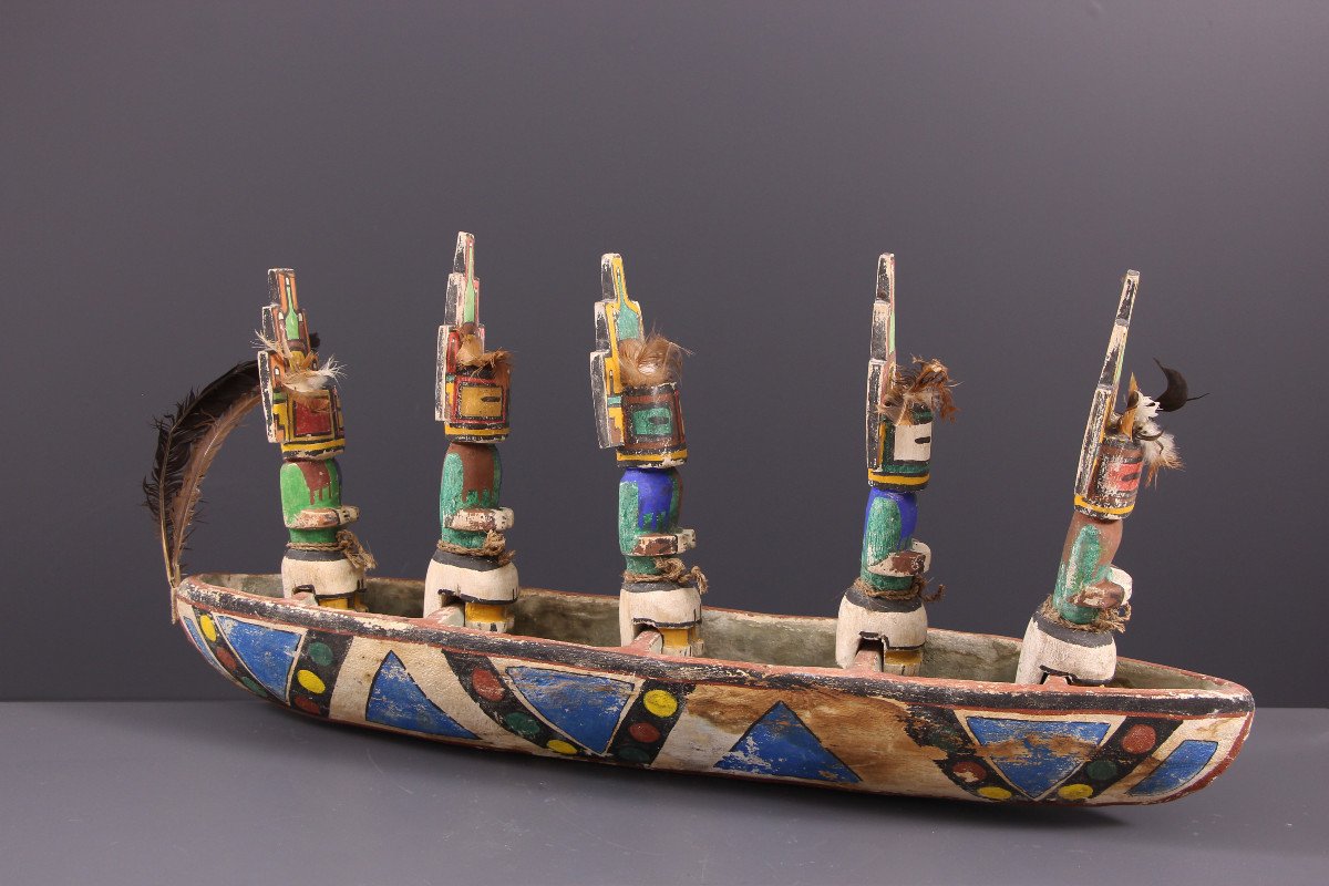 Art Tribal - Pirogue Hopi Kachinas Arizona-photo-4