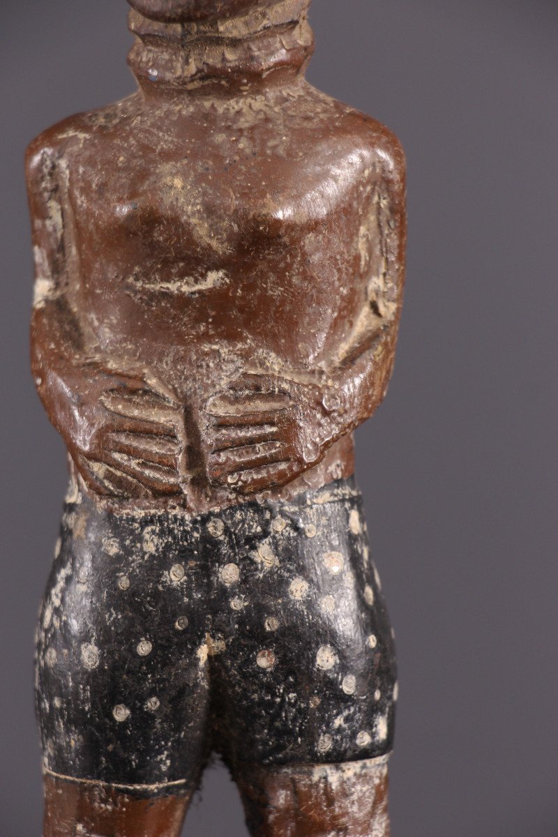 Art Tribal Africain - Statuette "colon" Baule Blolo Bian-photo-2