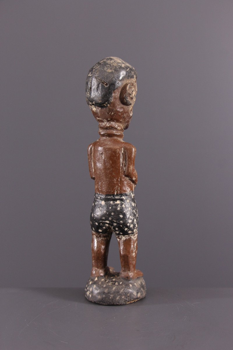 African Tribal Art - Statuette "settler" Baule Blolo Bian-photo-4