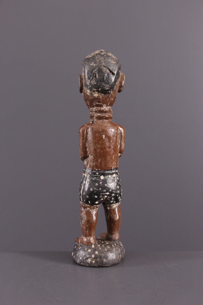 African Tribal Art - Statuette "settler" Baule Blolo Bian-photo-5