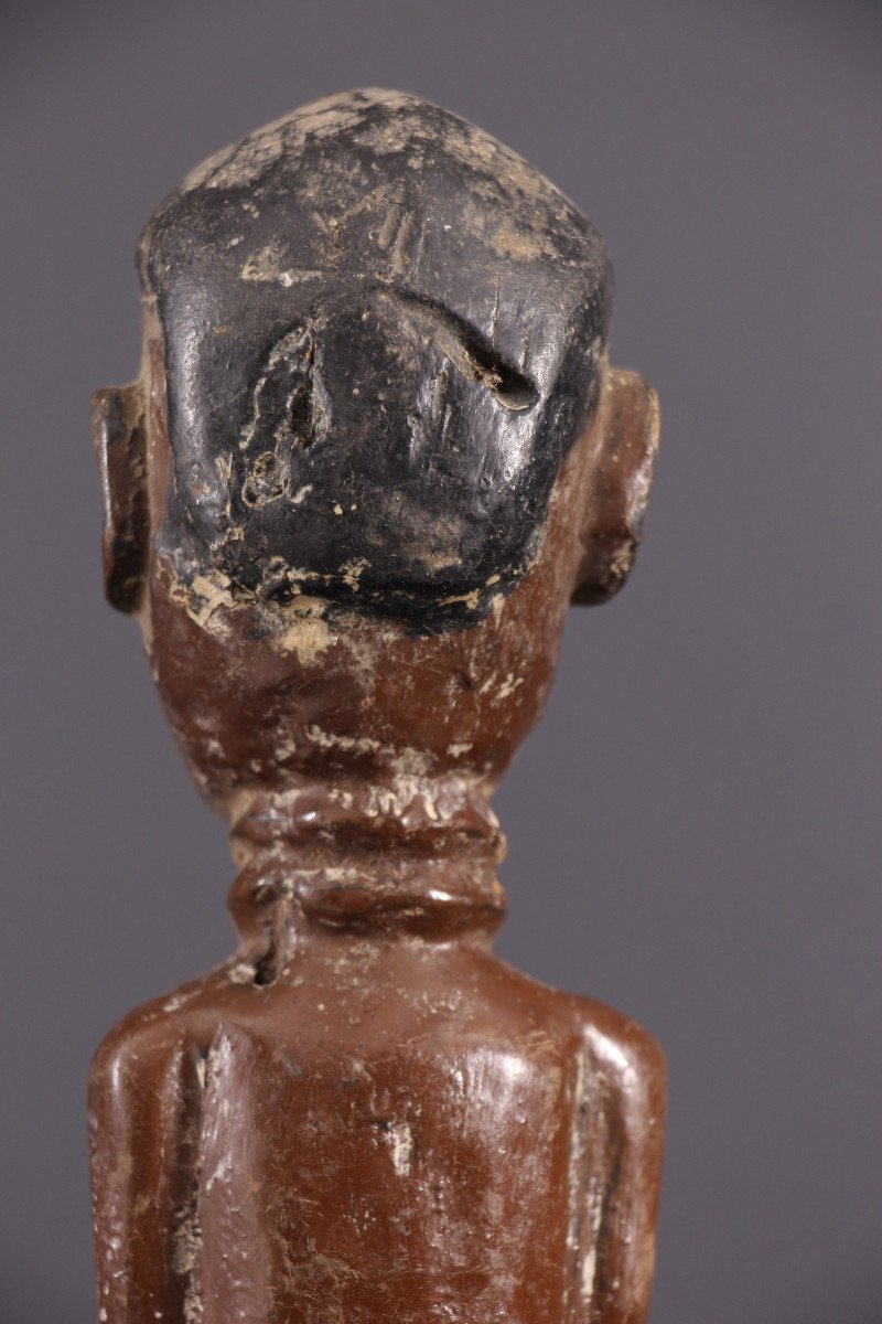 African Tribal Art - Statuette "settler" Baule Blolo Bian-photo-6