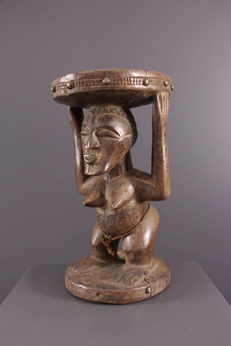 Art Tribal Africain - Tabouret Songye-photo-2