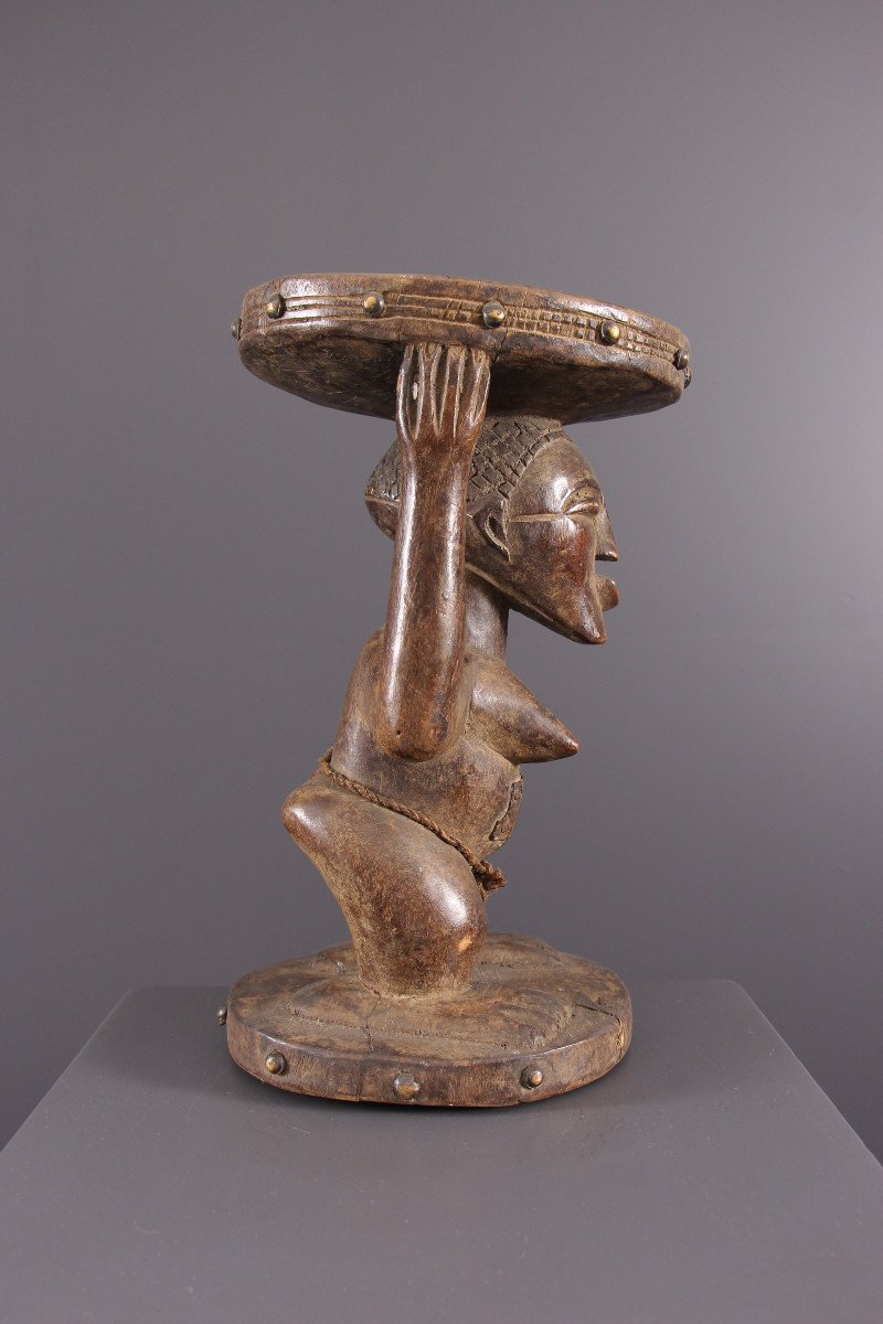 Art Tribal Africain - Tabouret Songye-photo-1