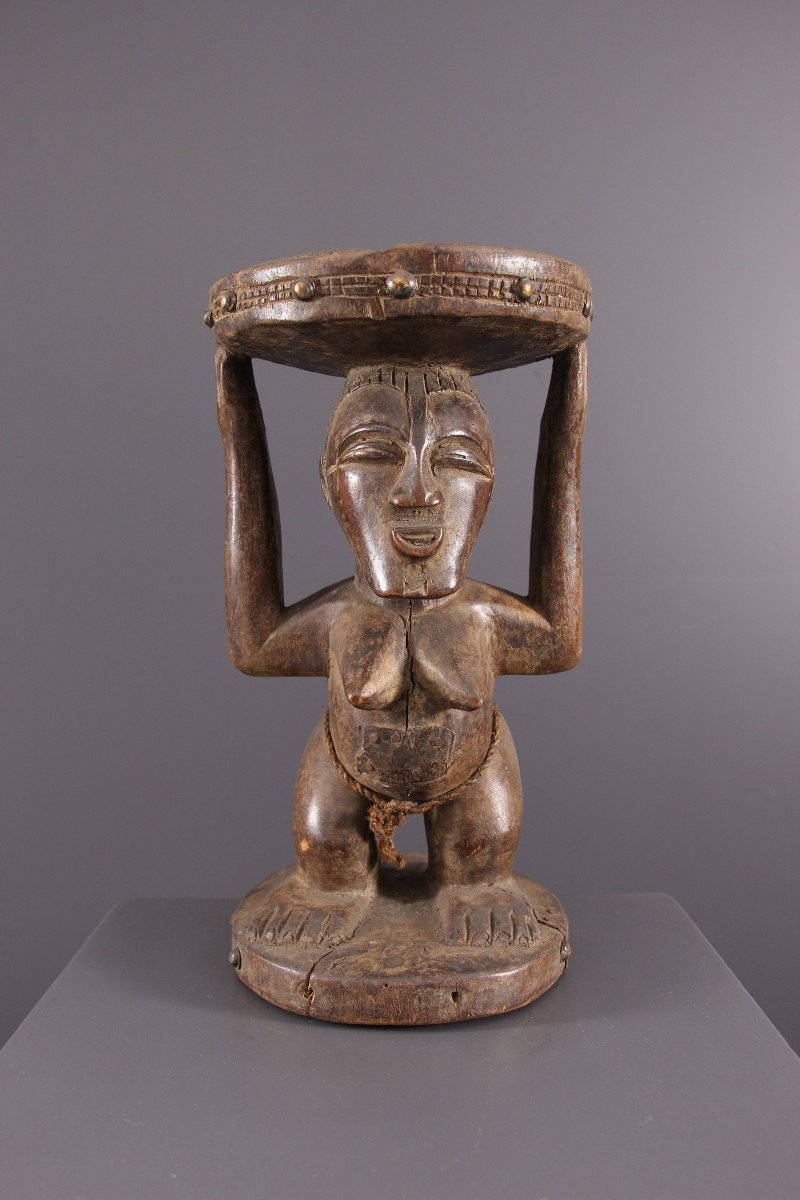 Art Tribal Africain - Tabouret Songye