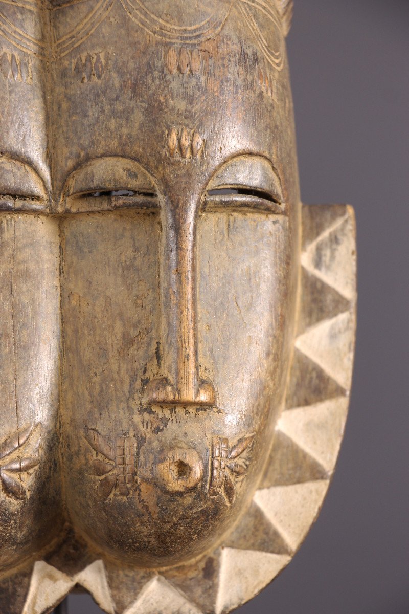 African Tribal Art - Double Ligbi Mask-photo-2