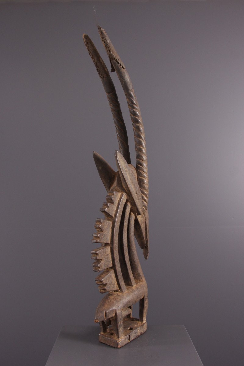 Art Tribal Africain - Masque Cimier Ci Wara Bamana-photo-3