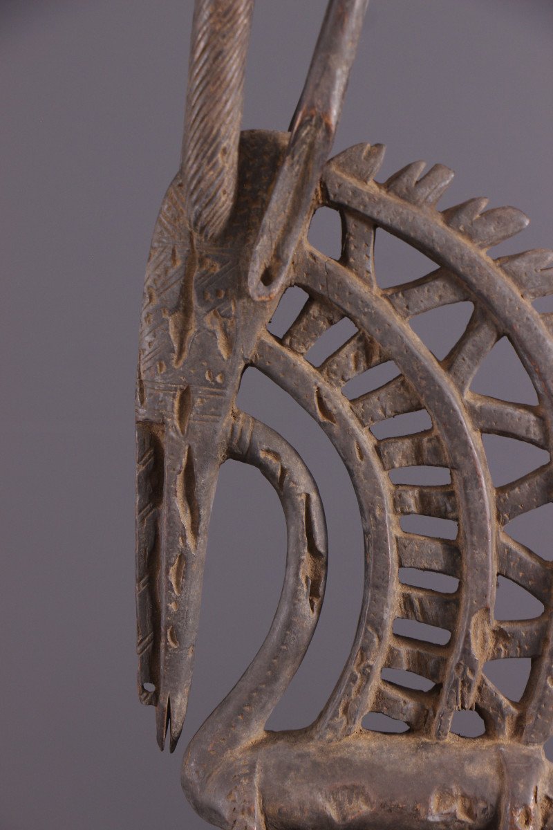 African Tribal Art - Ci Wara Bamana Crest Mask-photo-2