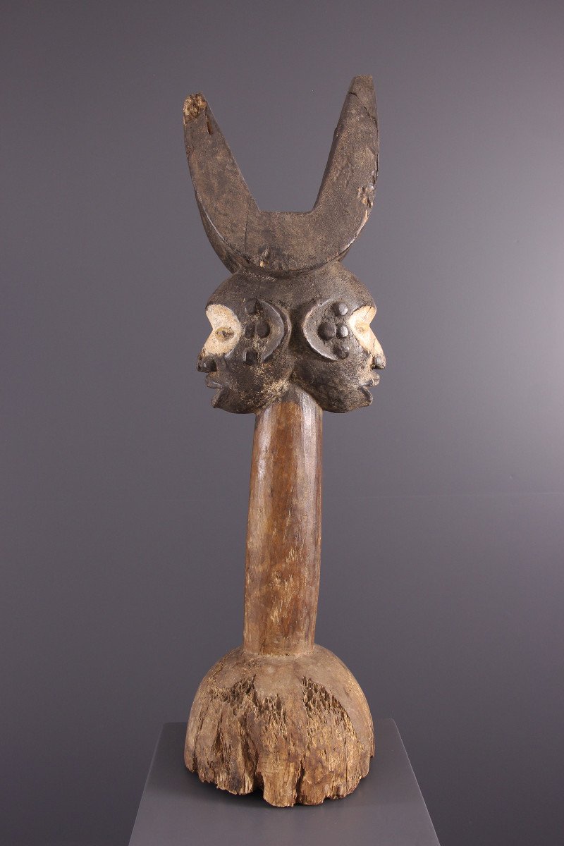 African Tribal Art - Idoma Janiform Crest -photo-3