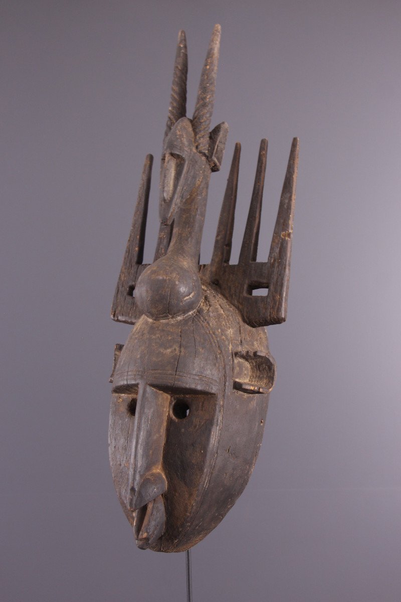 Art Tribal Africain - Masque Bambara-photo-3