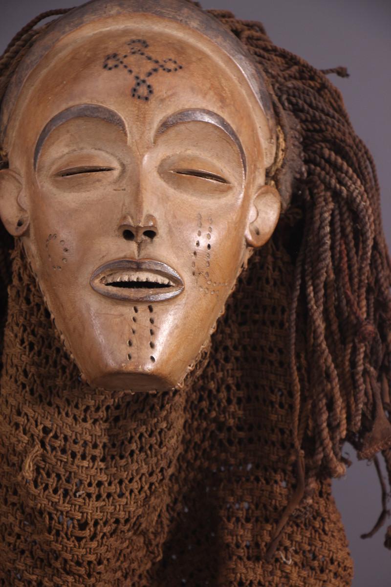 Art Tribal Africain - Masque Chokwe Mwana pwo-photo-2