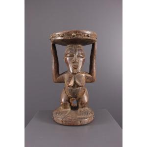 Art Tribal Africain - Tabouret Songye