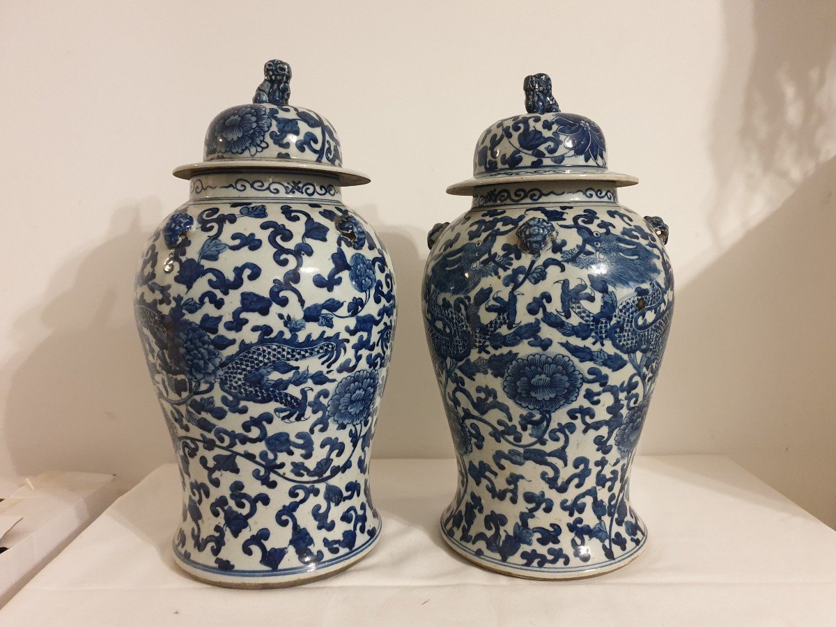 China - Pair Of Vases - 48 Cm-photo-3