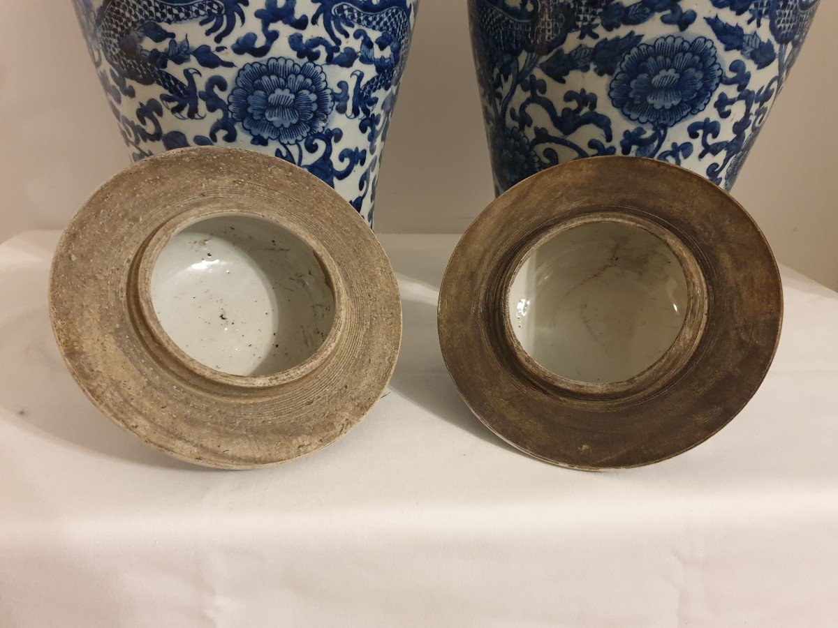 China - Pair Of Vases - 48 Cm-photo-3
