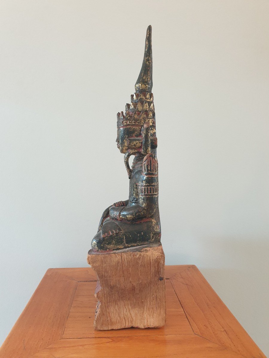 Burma - Buddha Shan - 42 Cm-photo-3