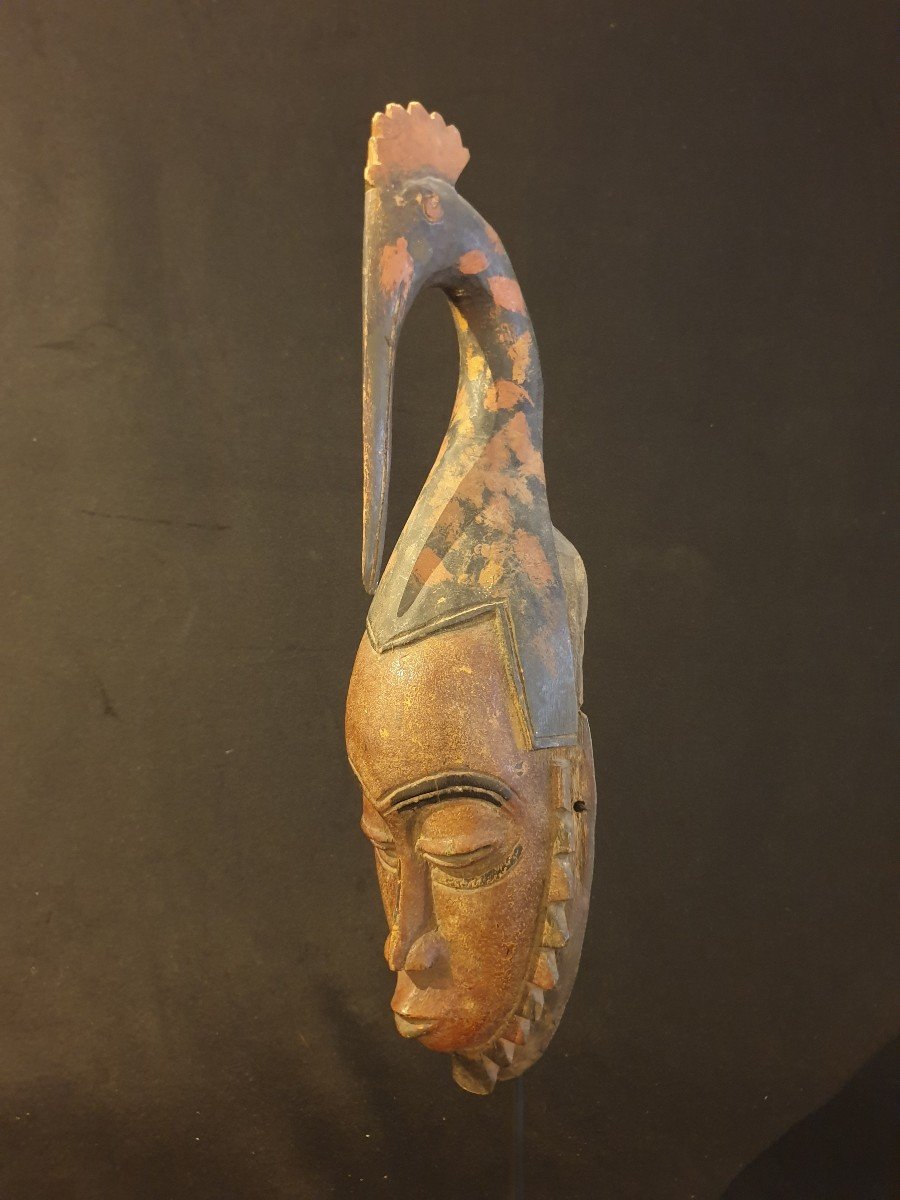 Yaouré (Côte d'Ivoire) - Masque Polychrome - 50 Cm-photo-3