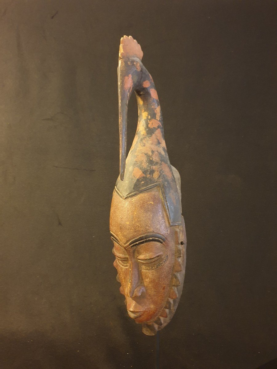 Yaouré (Côte d'Ivoire) - Masque Polychrome - 50 Cm-photo-6