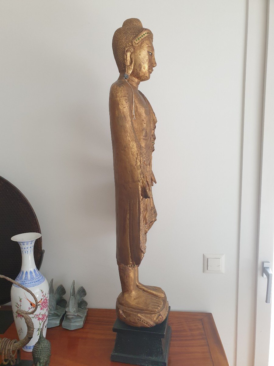 Birmanie - Grand Bouddha Debout - 104 Cm-photo-3