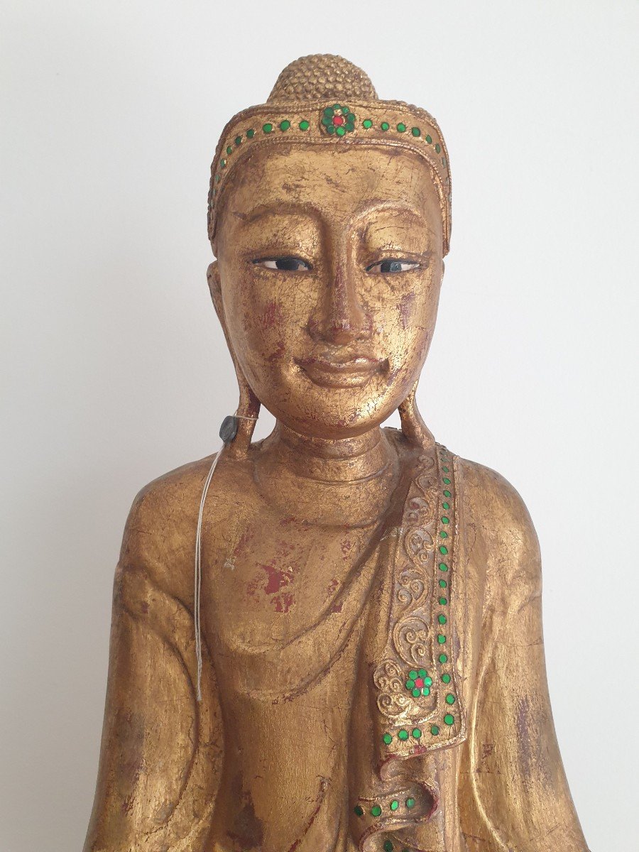 Birmanie - Grand Bouddha Debout - 104 Cm-photo-3