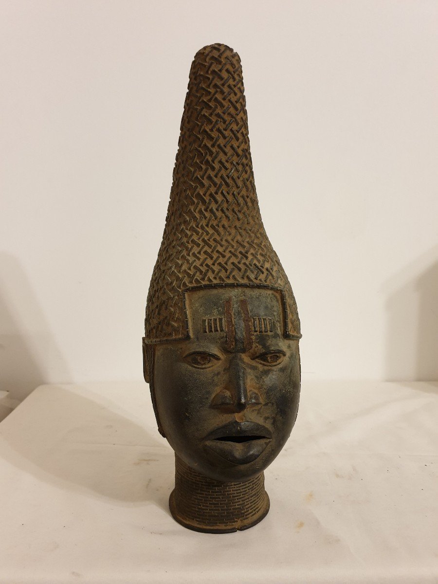 Royaume d'Ifé (nigéria) - Tête De Dignitaire En Bronze - 44 Cm