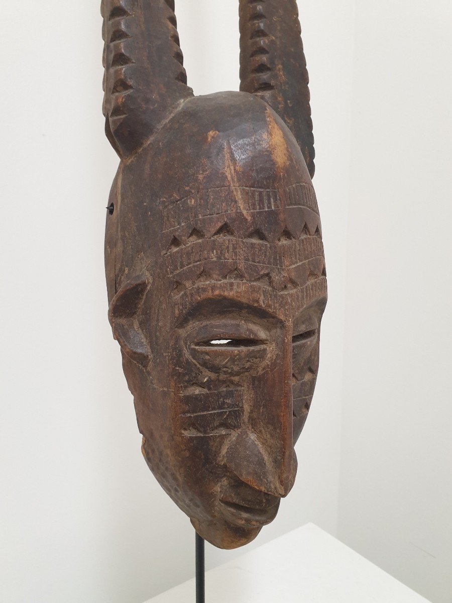 Bambara (mali) - Masque à Cornes - 78 Cm-photo-3