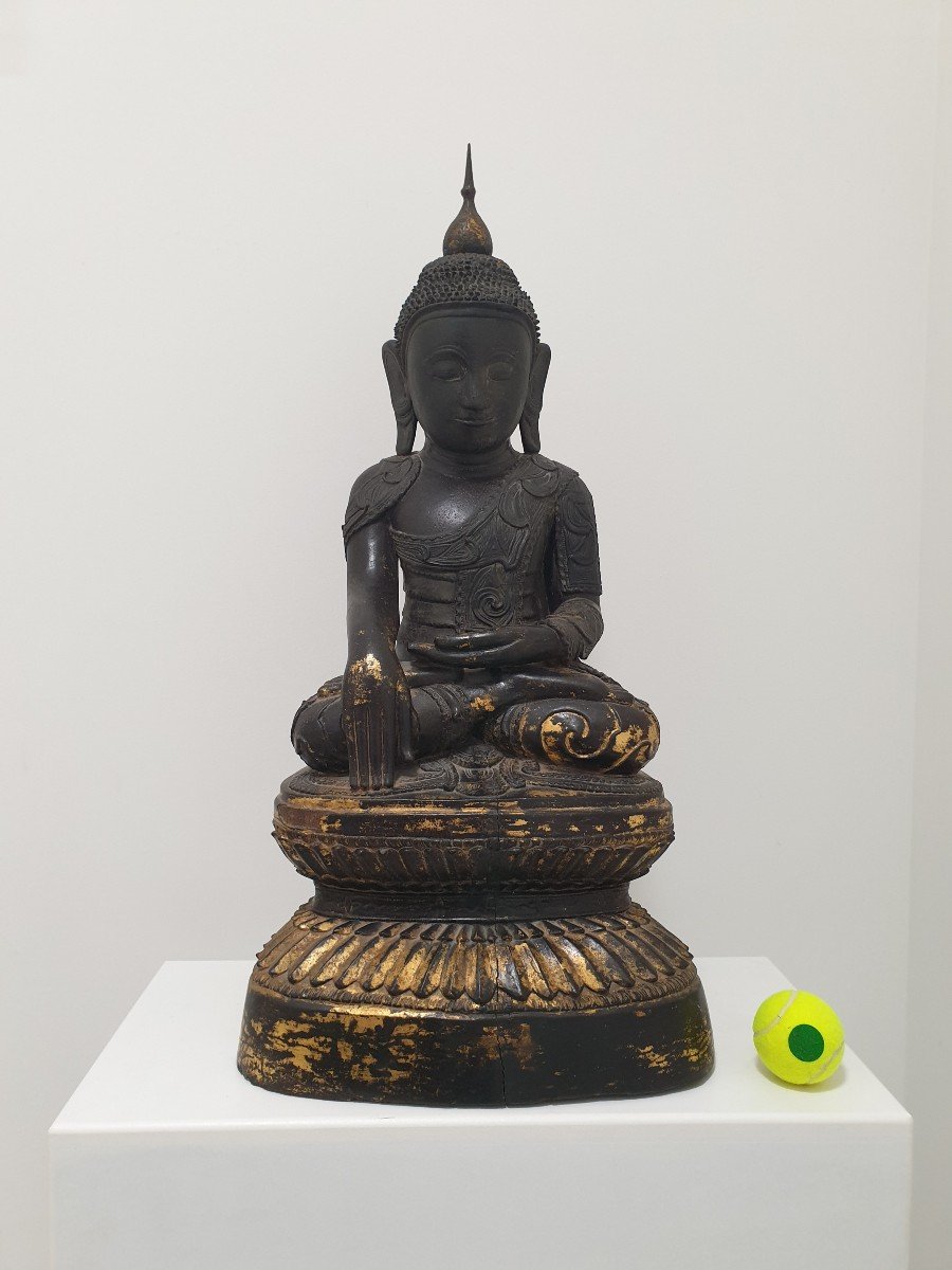 Burma - Sitting Buddha - 75 Cm-photo-2