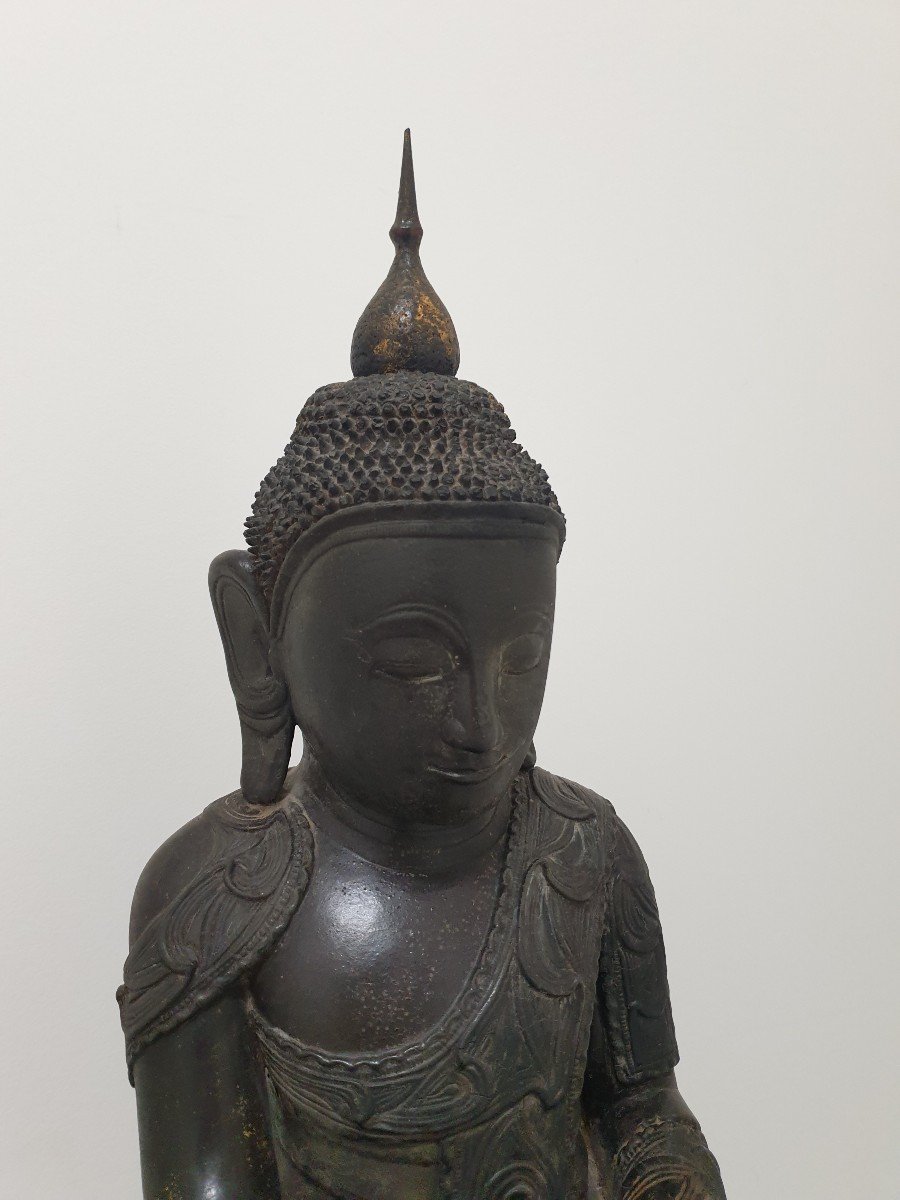 Burma - Sitting Buddha - 75 Cm-photo-3