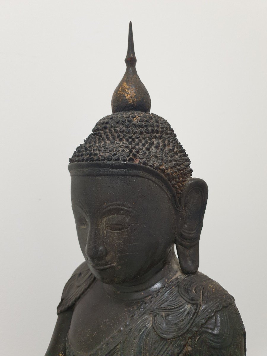 Burma - Sitting Buddha - 75 Cm-photo-5