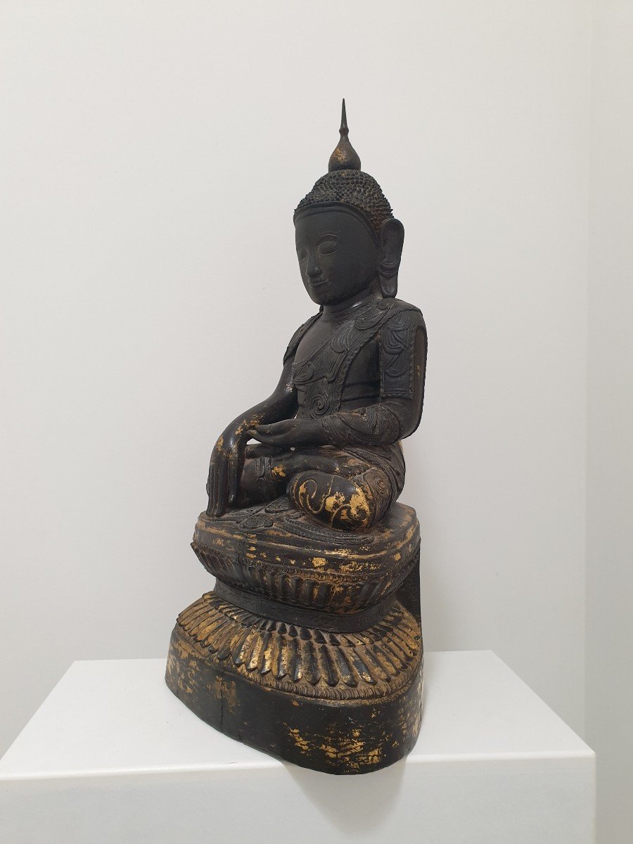 Burma - Sitting Buddha - 75 Cm-photo-6