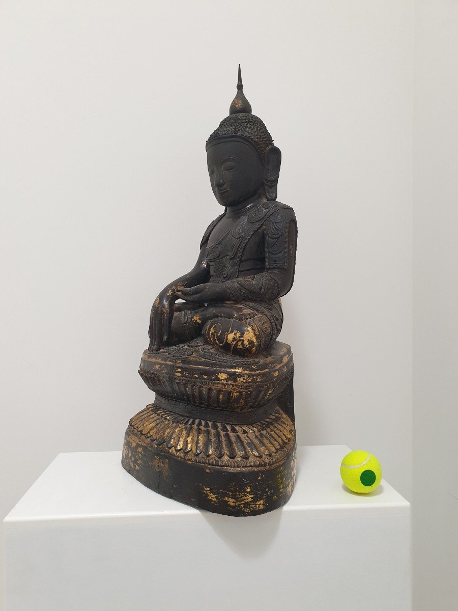 Burma - Sitting Buddha - 75 Cm-photo-7