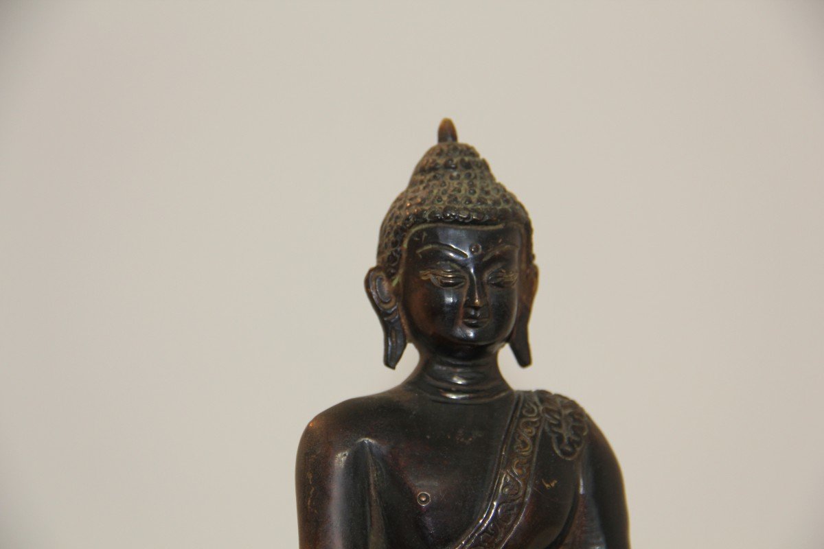 Laos - Bronze Buddha - 20 Cm - 19th-photo-3