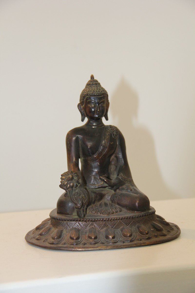Laos - Bronze Buddha - 20 Cm - 19th