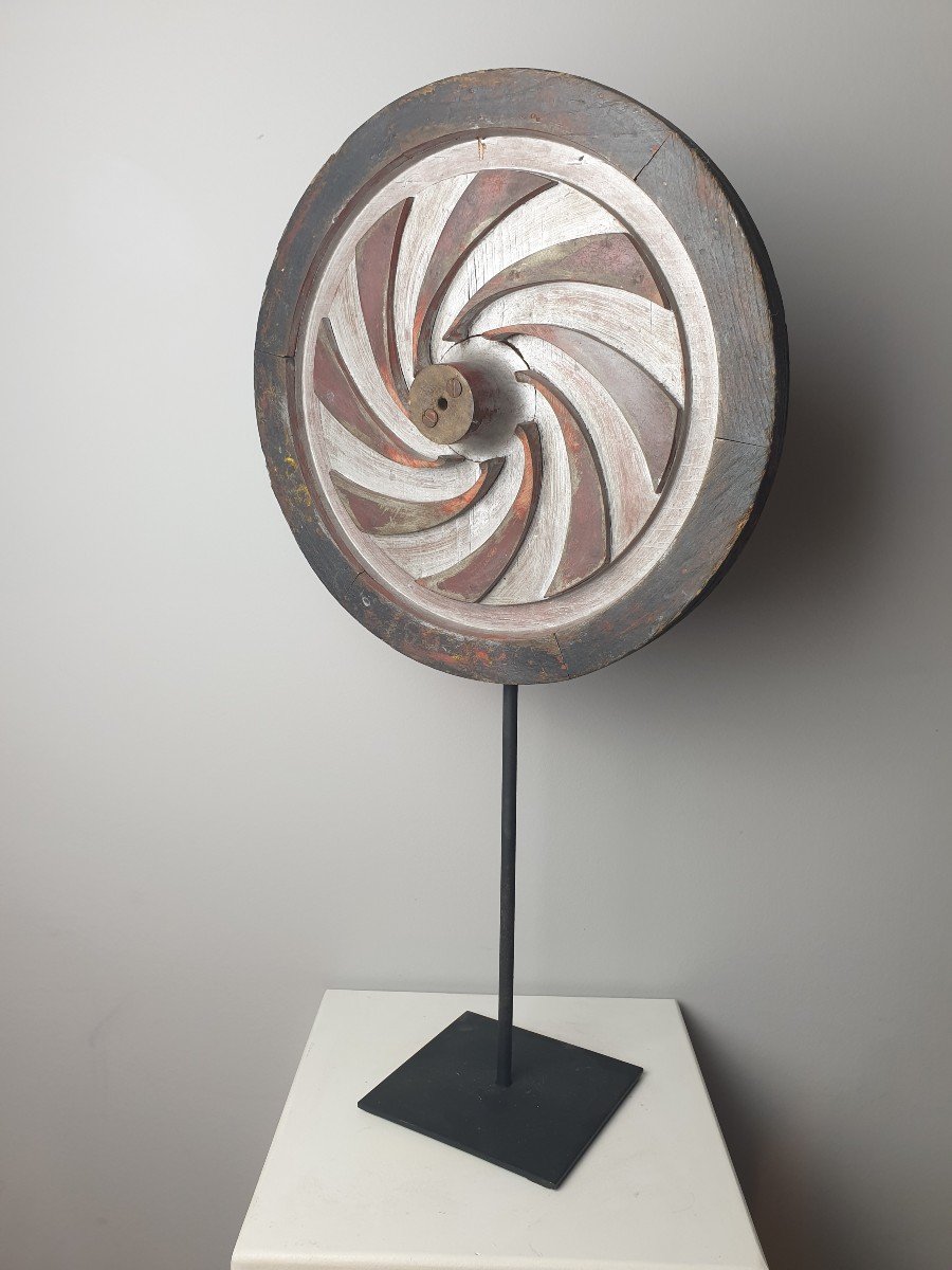 Roue Décorative En Bois - 34 Cm-photo-4
