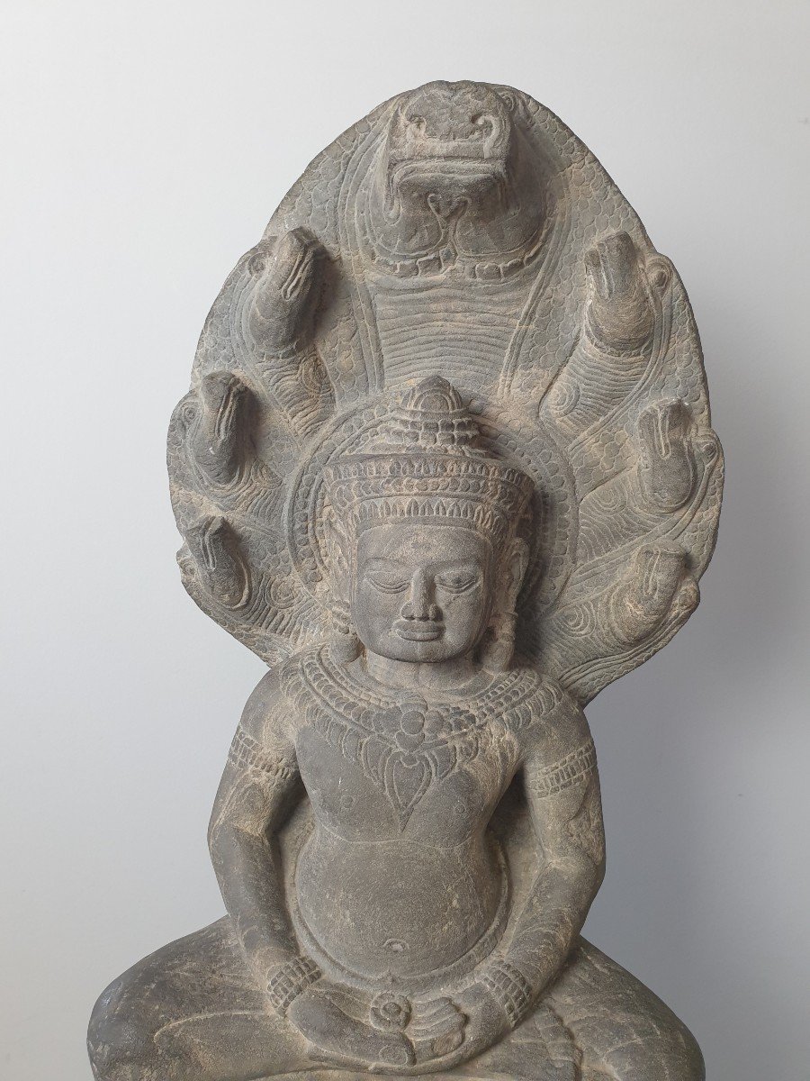 Cambodia - Khmer Art, Bayon Style - 74 Cm-photo-6