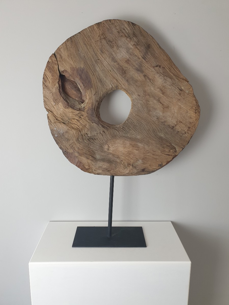 Asie Du Sud-est - Roue Décorative En Bois - D 64 Cm