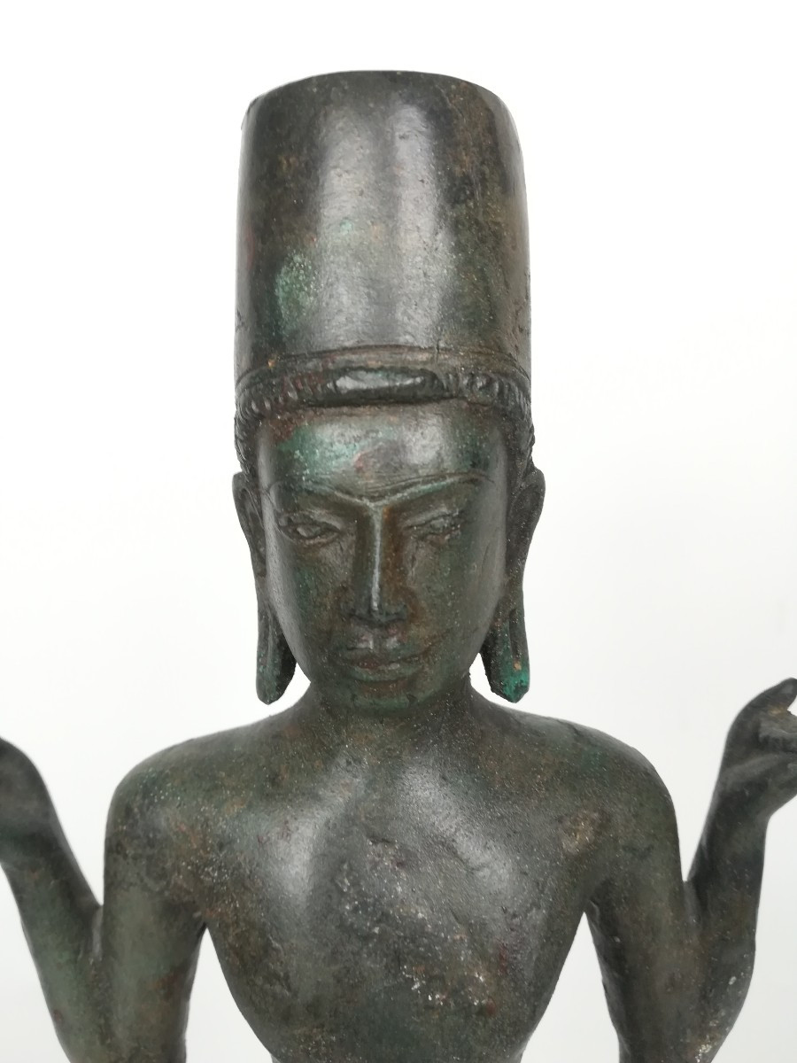 Cambodge - Vishnu en bronze - 41 cm-photo-3