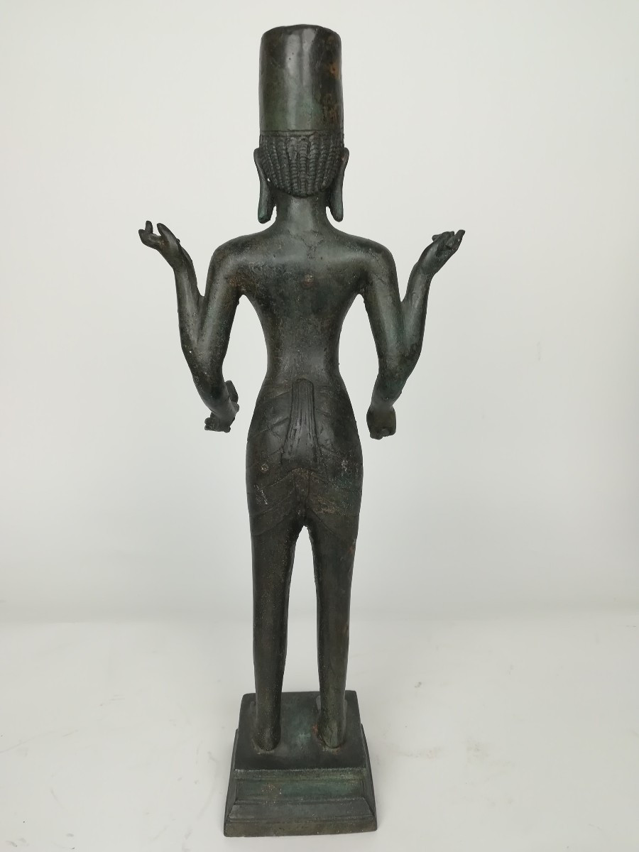Cambodge - Vishnu en bronze - 41 cm-photo-1