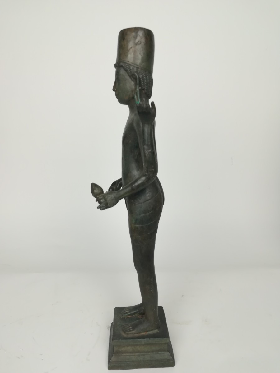Cambodge - Vishnu en bronze - 41 cm-photo-3