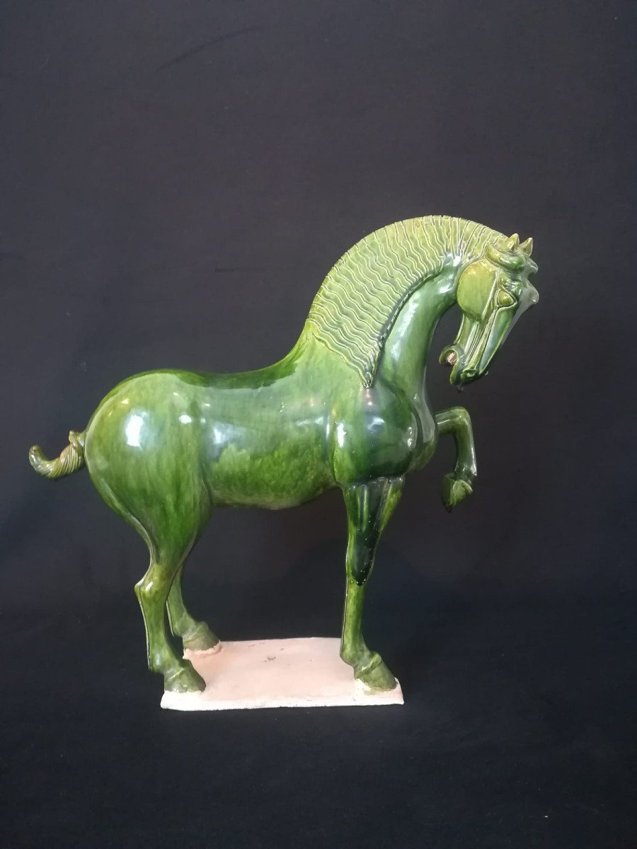 China - Green Ceramic Horse-photo-2
