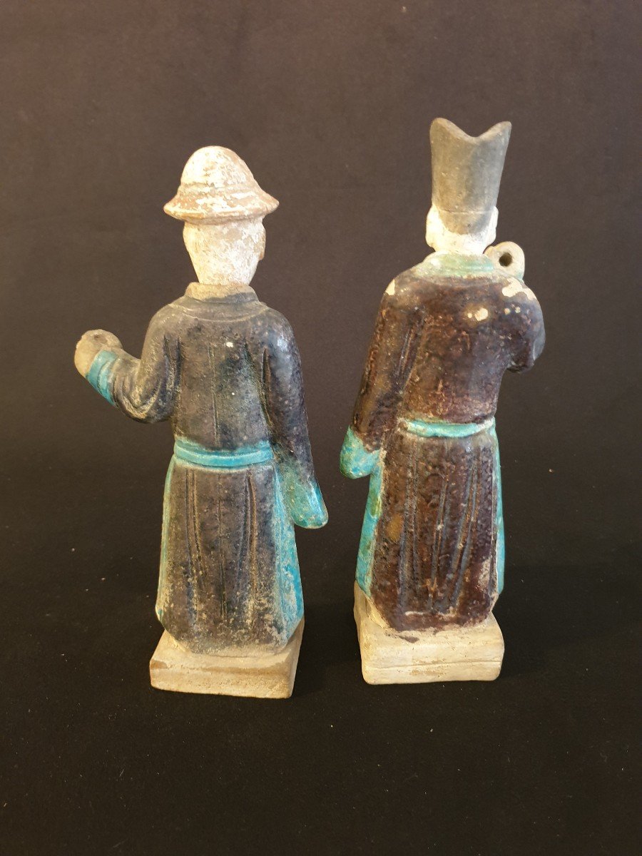 Pair Of Mingqi In Terracotta-photo-3