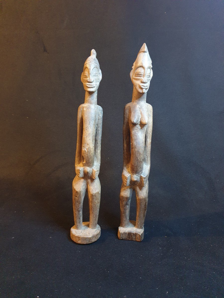 Senoufo - Couple De Personnages - 36 Cm-photo-1