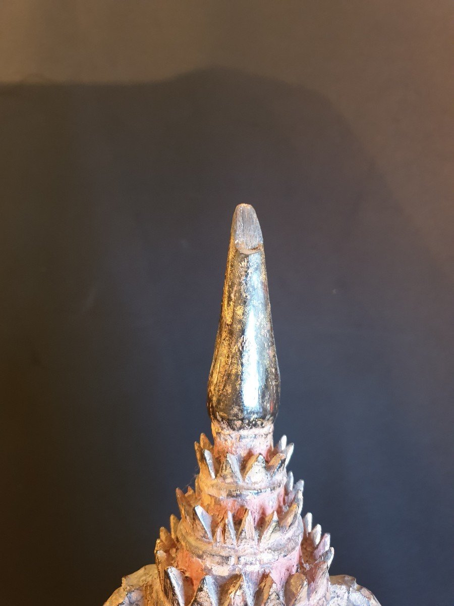 Burma - Double Buddha Shan - H 55 Cm-photo-4