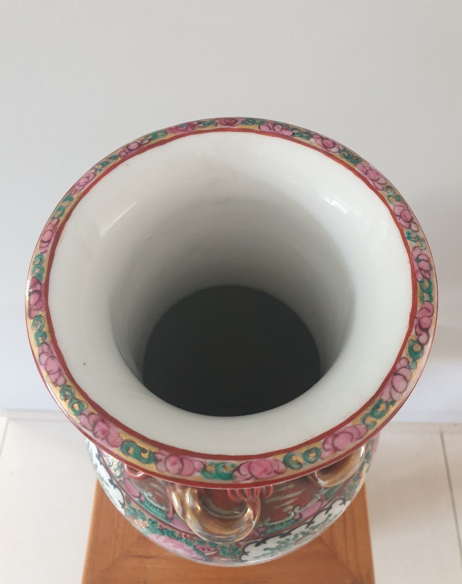 China - Polychrome Vase - Canton - 48 Cm-photo-4