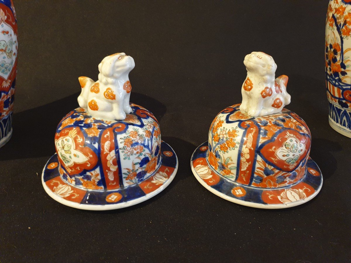 Chine - Paire De Potiches Imari - 38 Cm-photo-4