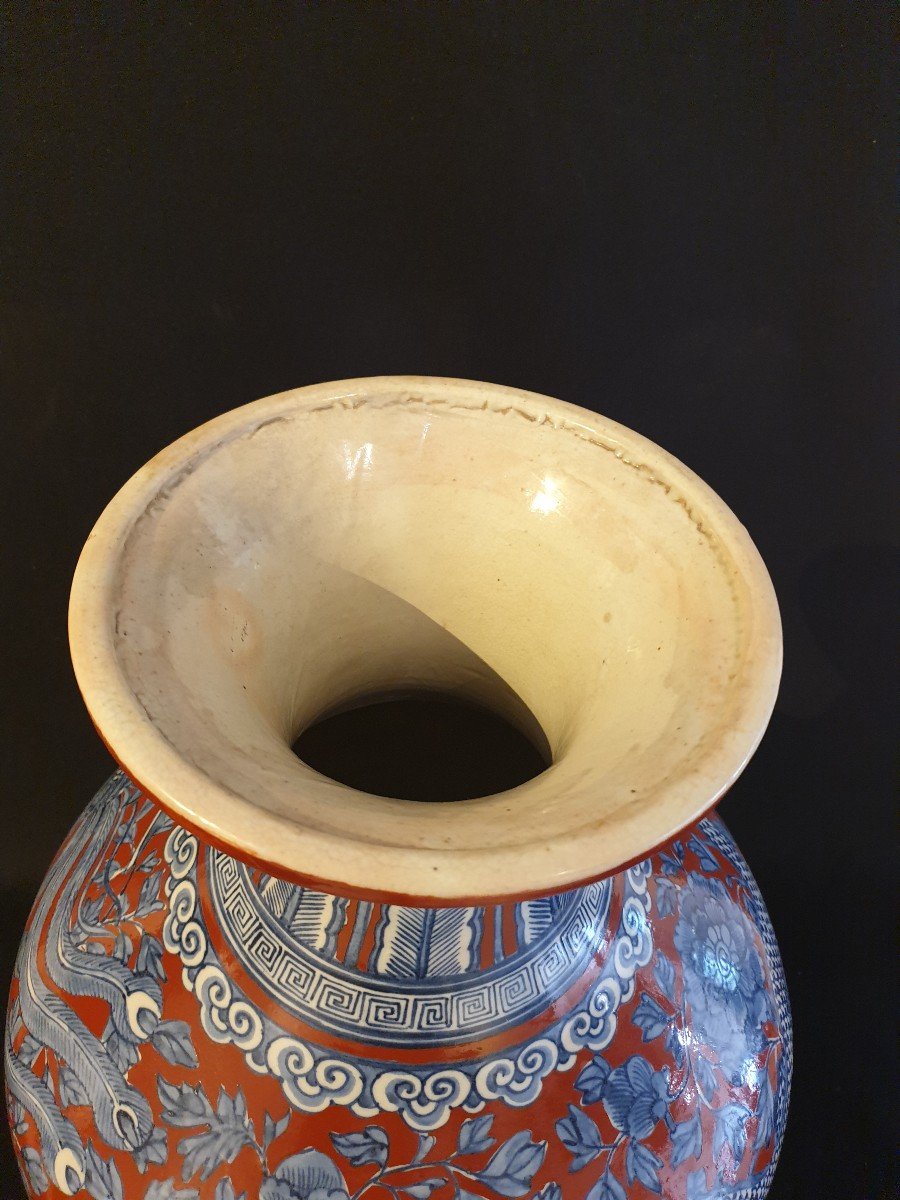 Chine - Grand Vase Dynastie Qing (1644 - 1912) - 49 Cm-photo-2