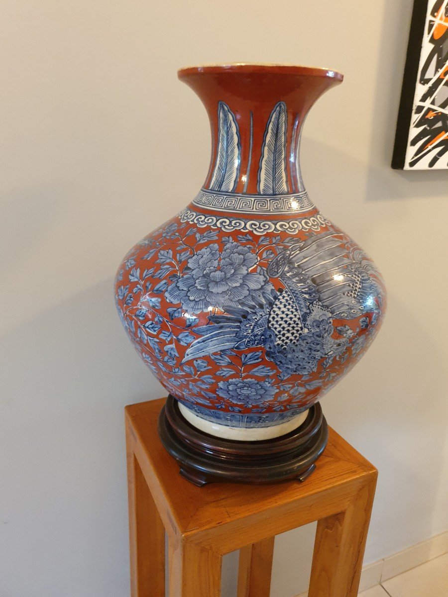 Chine - Grand Vase Dynastie Qing (1644 - 1912) - 49 Cm-photo-4