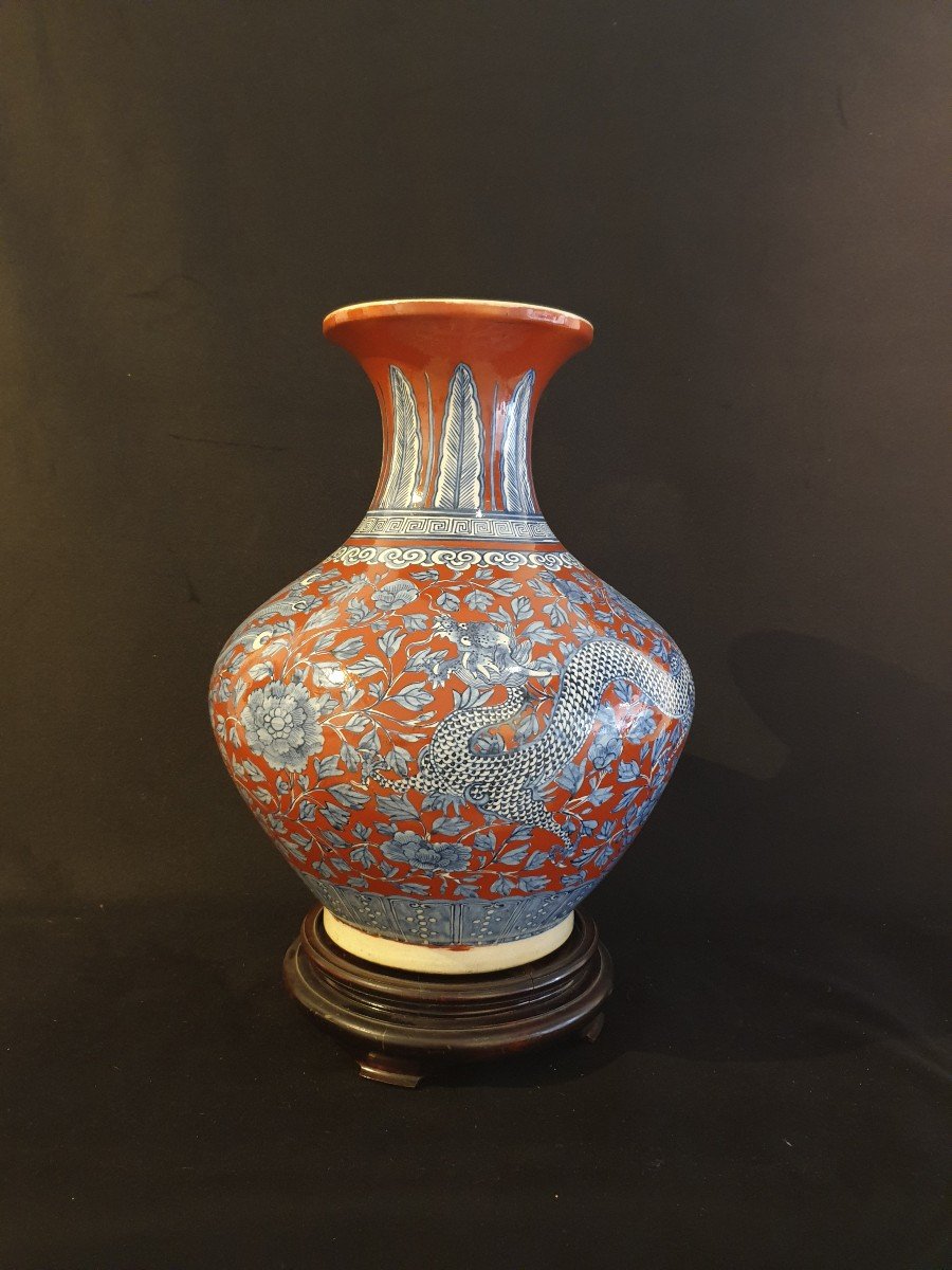 Chine - Grand Vase Dynastie Qing (1644 - 1912) - 49 Cm