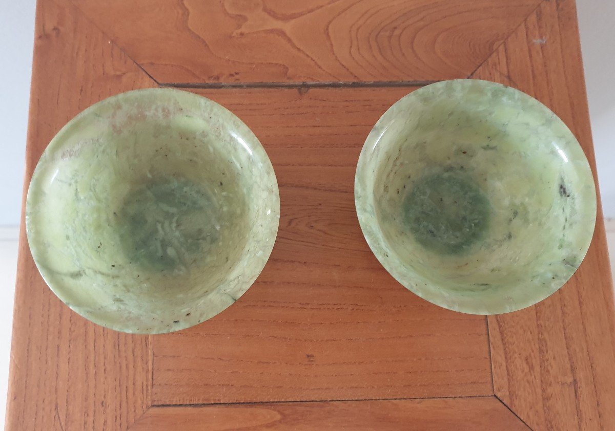 China - 2 Small Jadeite Bowls-photo-4