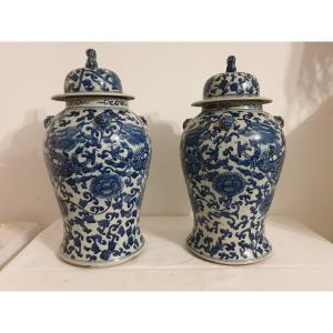 China - Pair Of Vases - 48 Cm