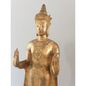 Siam (thailand) - Standing Buddha - 98 Cm