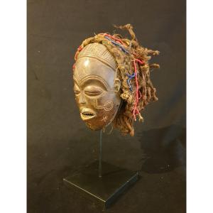 Tchokwé (drc) - Wooden Mask - 21 Cm